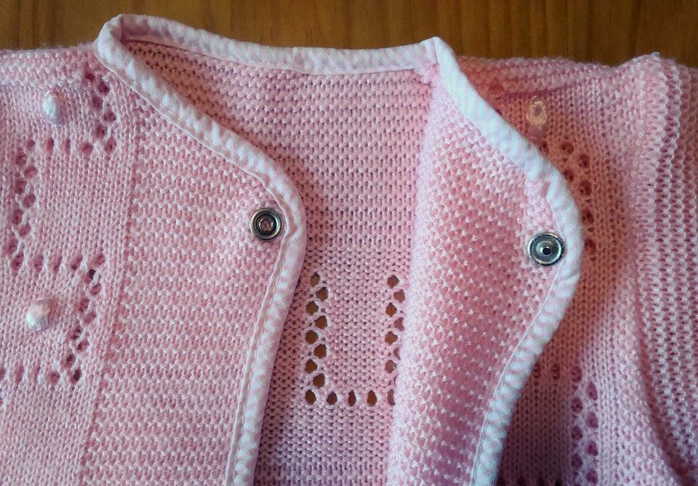 (NOVO, PORTES GRÁTIS) Casaco de Algodão de Bebé (3-6 meses) - Rosa