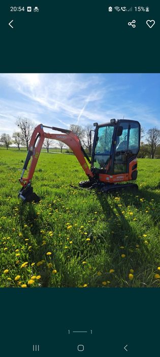 Trawa wykop minikoparka kubota kx019