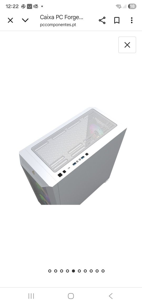 Caixa PC Forgeon Arcanite ARGB Mesh Torre  ATX Branca