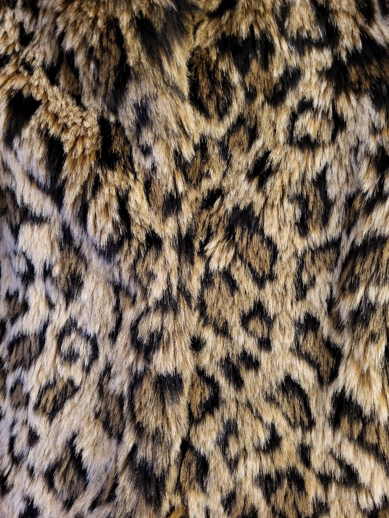kurtka zimowa, kożuszek, futerko w panterkę H&M 104