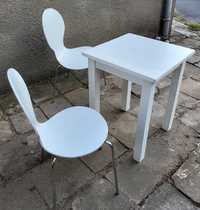 Stolik biały + 2 krzesła