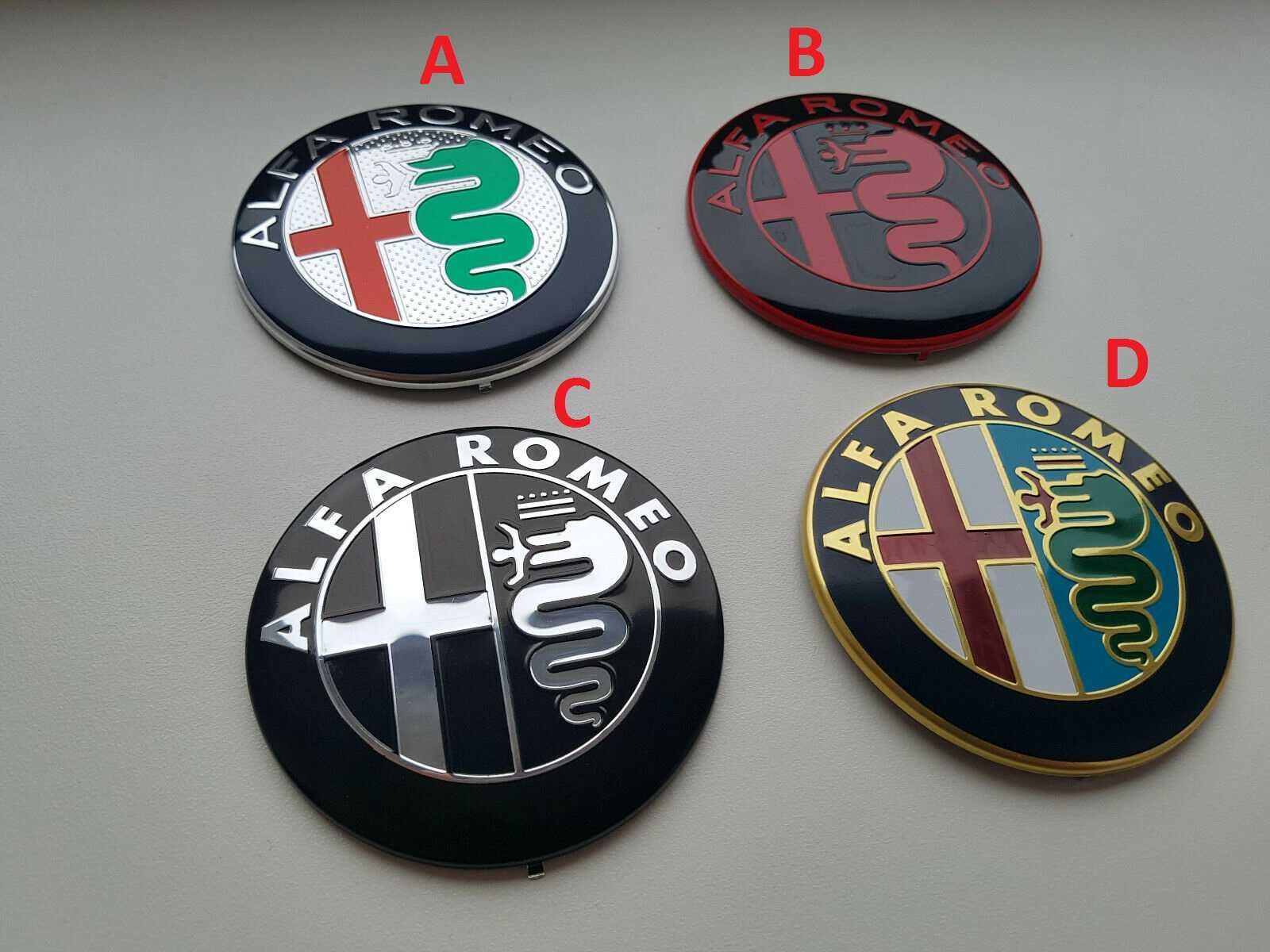 NOWE logo Alfa Romeo 74mm 4 kolory znaczek emblemat