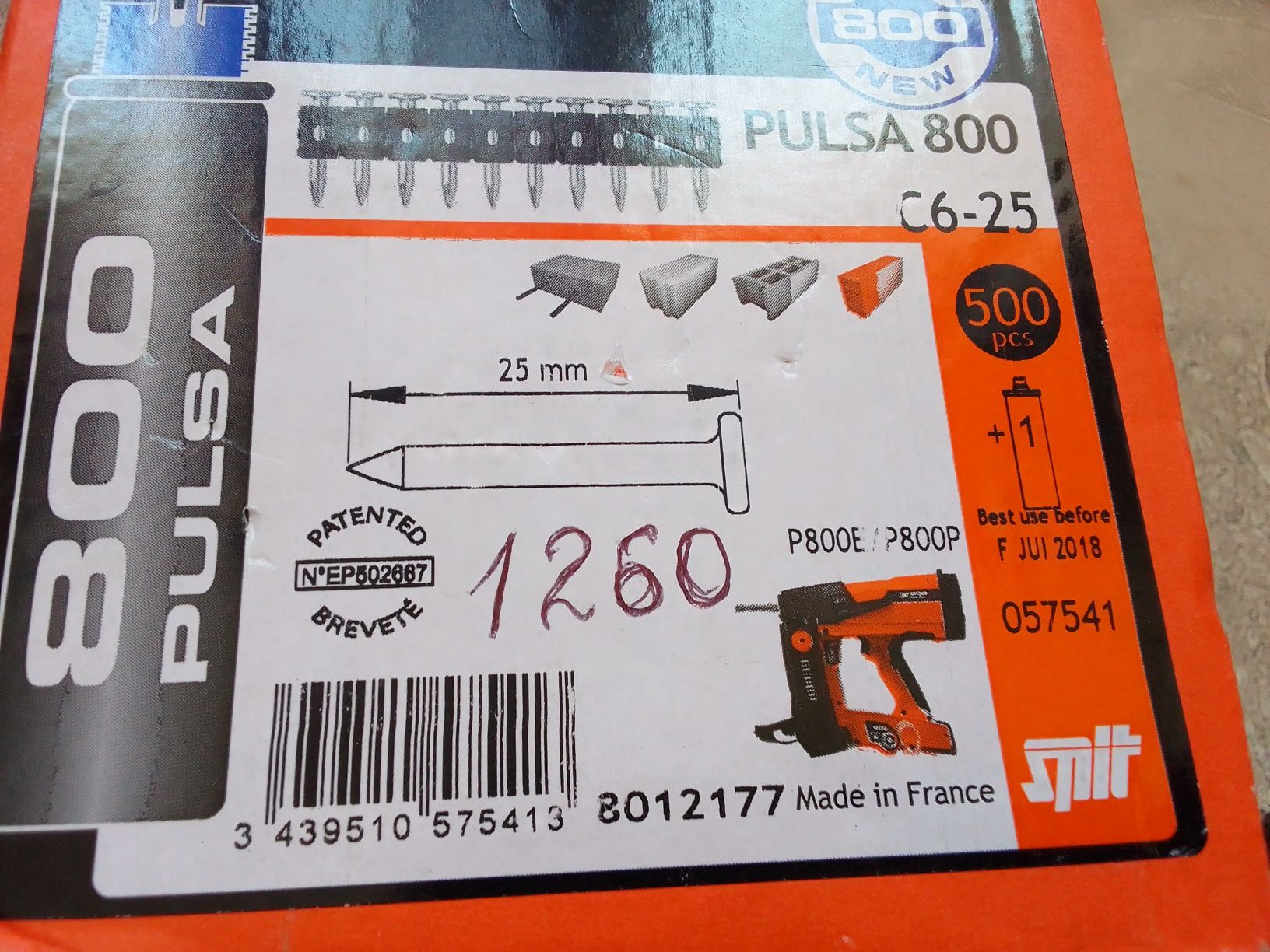 Пістолетові цвяхи для газових пістолетів SPIT PULSA