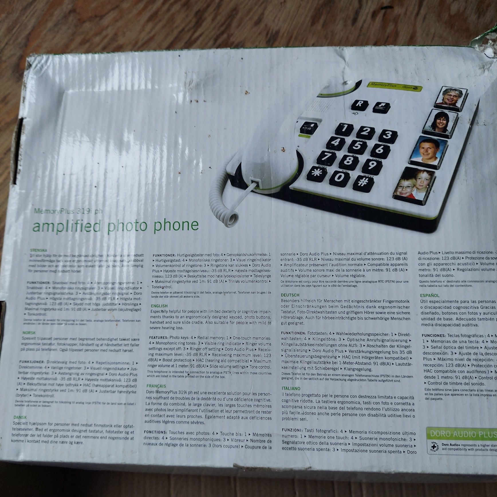 Стационарный телефон с Швеции  -doro MemoryPlus 319iph
