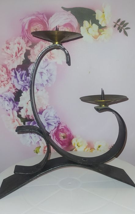 Подсвечник,вазы,бутылка-кувшинс рюмками,ваза-салатница хрусталь