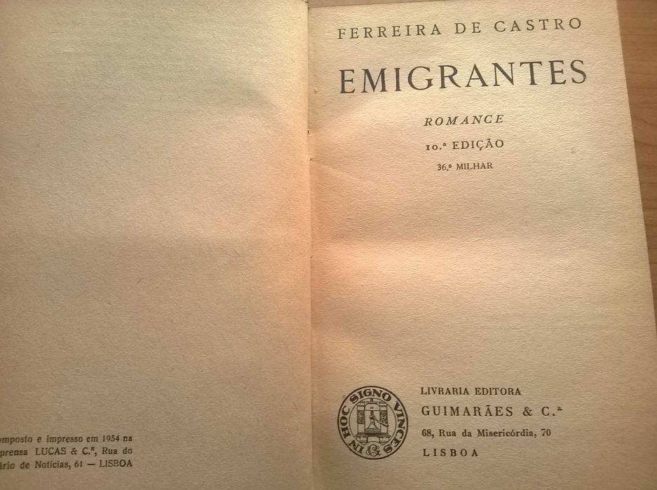 " Emigrantes " - Ferreira de Castro