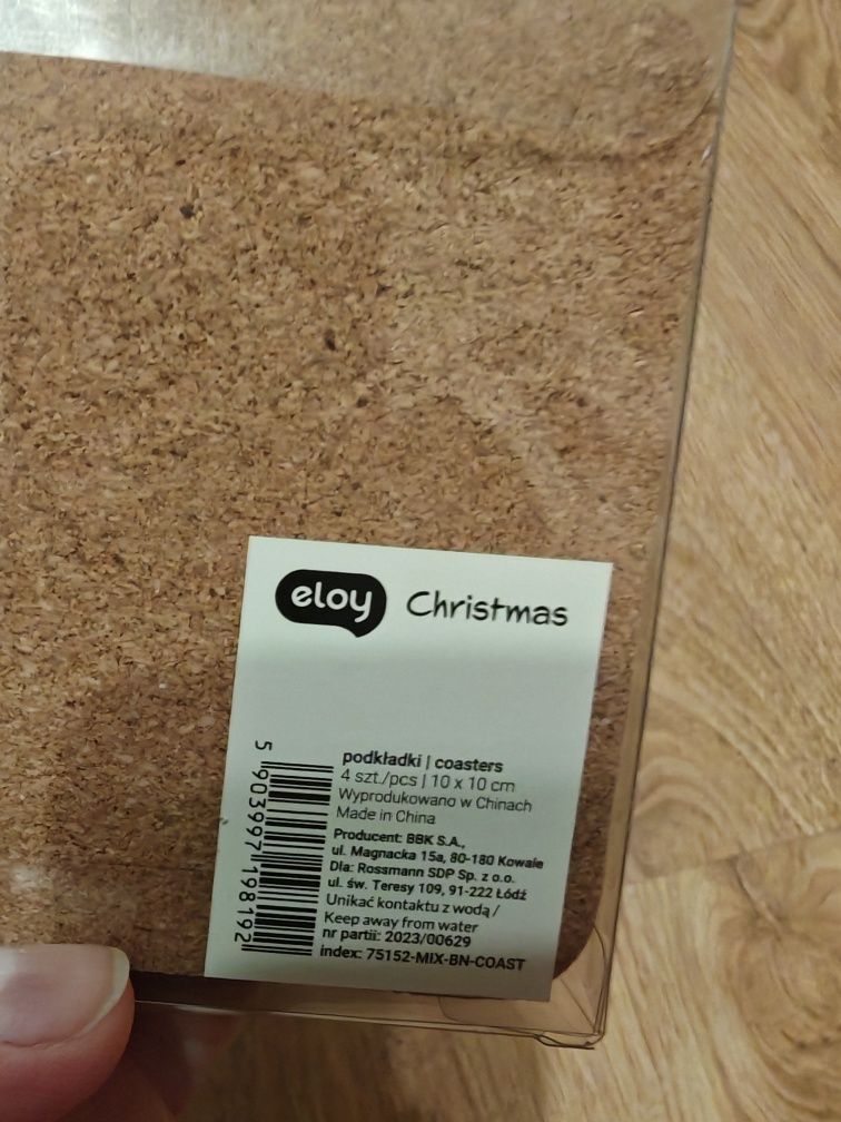 Podkładki świąteczne gwiazdki choinki eloy 4 szt