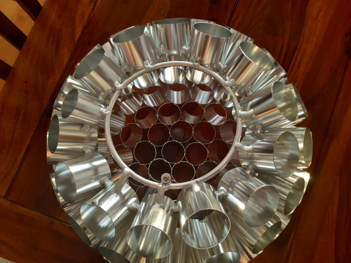 Klosz, oprawa świetlna, aluminiowa kula, bardzo oryginalny