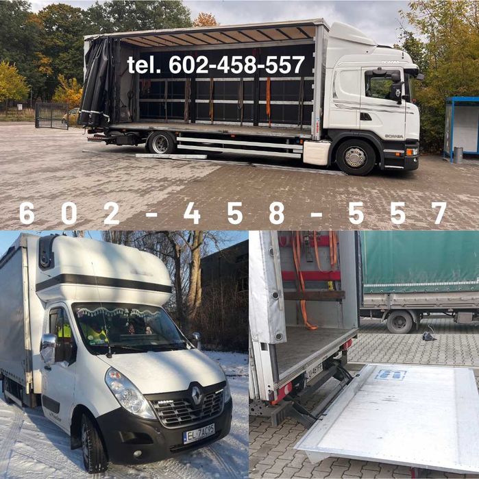 Transport Łódź BUS SOLÓWKA WINDA ładowność max 1-8T i 8-20 palet