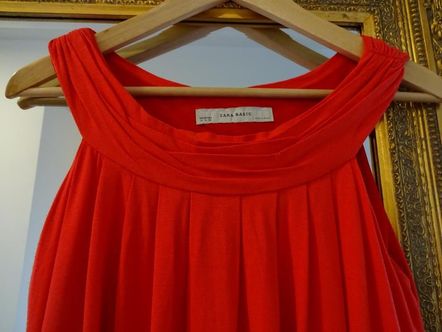Czerwona, bombkowa sukienka ZARA – roz. S/M