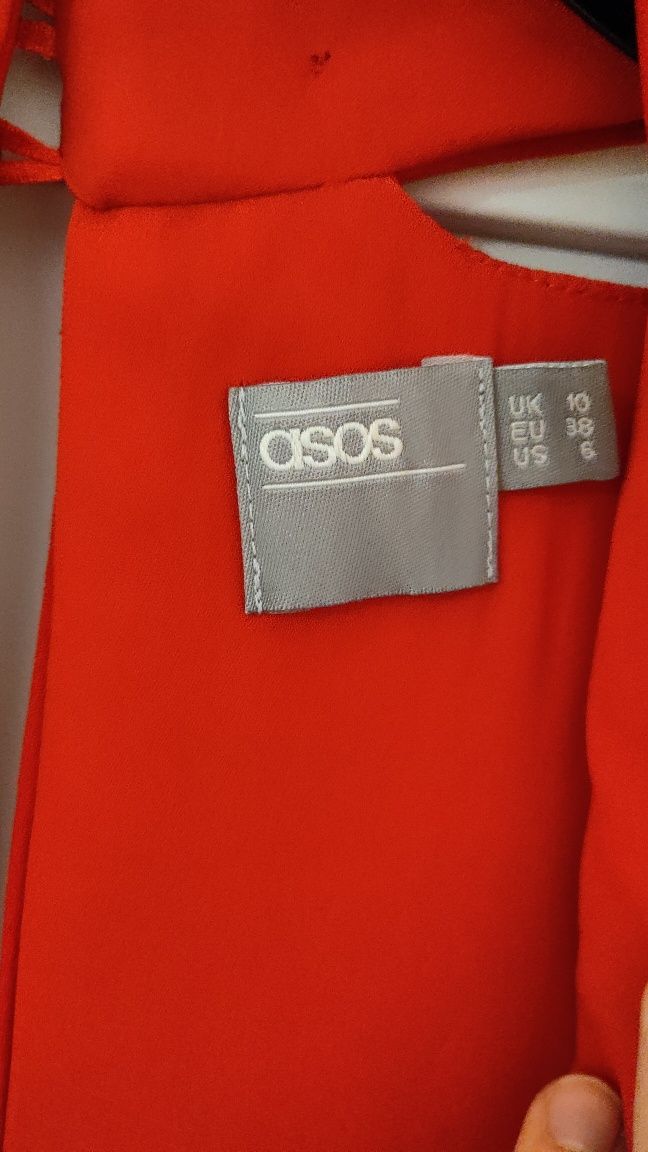 Sukienka koktajlowa ASOS 36 S czerwona