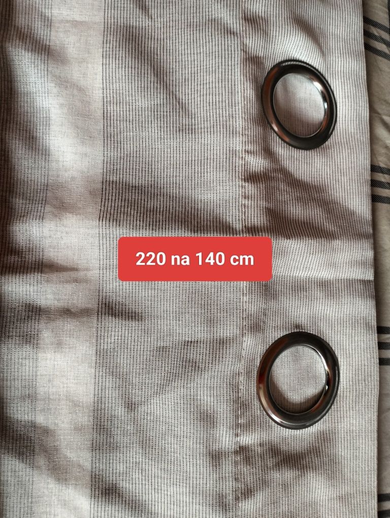 Firana  zasłona w pasy plus materiał