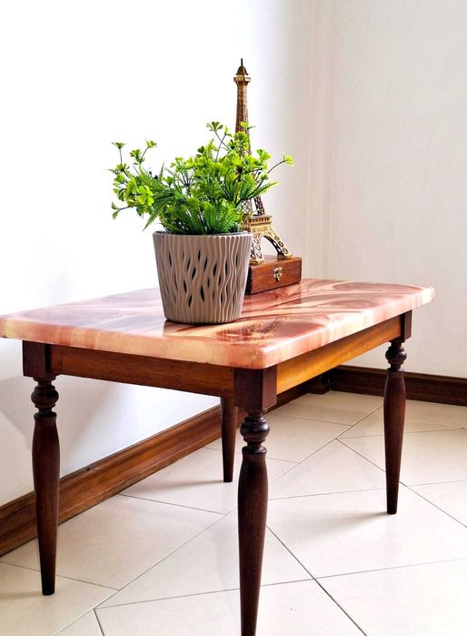 Mesa de centro vintage de resina 70s. Vintage Coffee Table