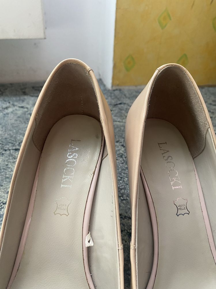 Skórzane szpilki buty na obcasie skóra eleganckie klasyczne czółenka