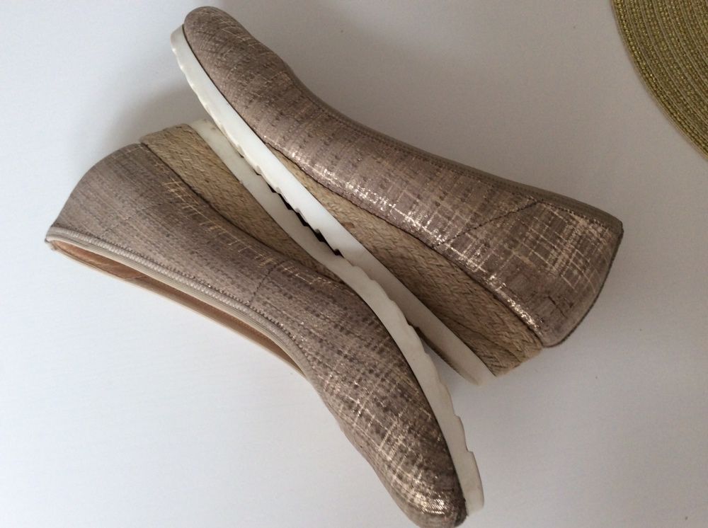 GABOR czółenka damskie espadryle 37 / 38 gold style