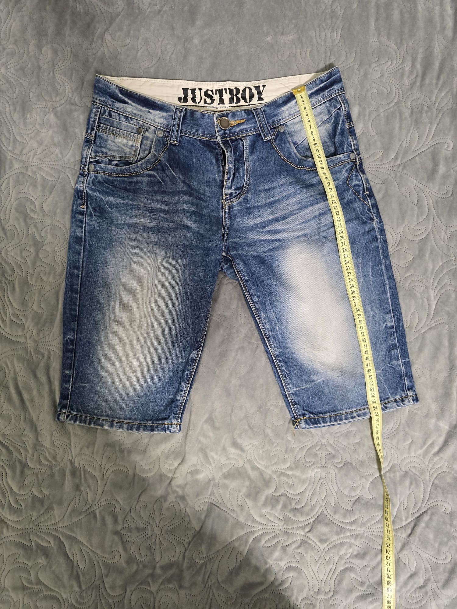 Джинсові шорти JUSTBOY, розмір 31, сині — стан хороший