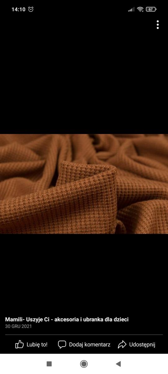 Czapka sweterkowa z pomponem okolo 50cm