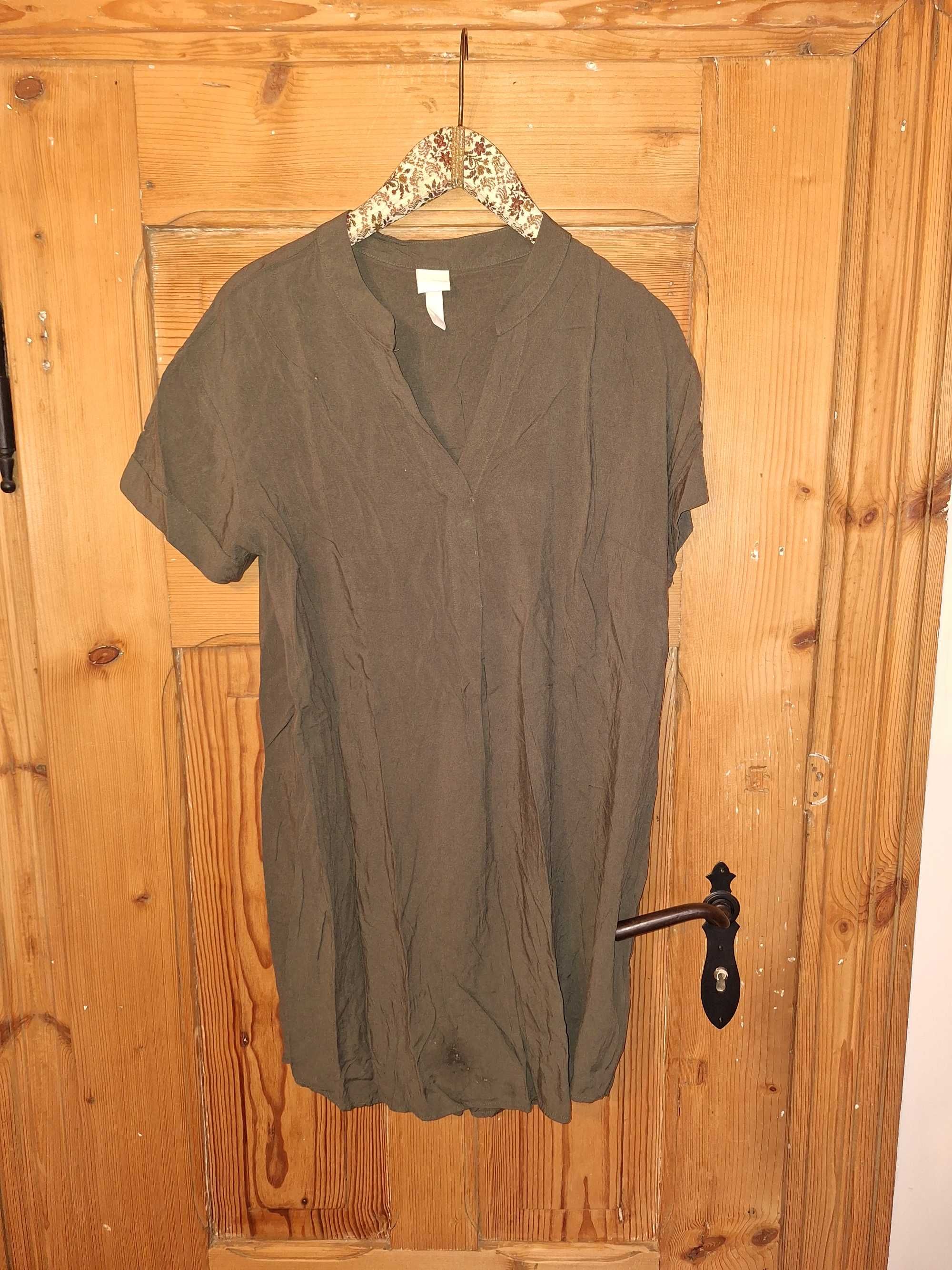 H&M Tunika kolor khaki roz 36/38