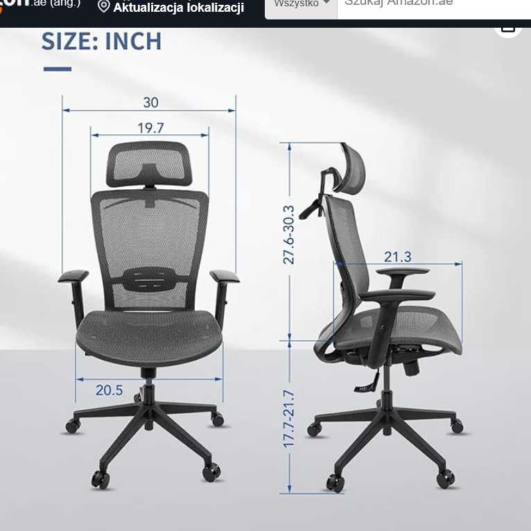 FLEXISPOT OC3B Ergonomiczny Executive  Biuro Krzesło