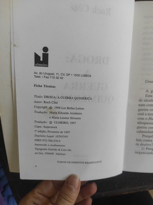 Droga A guerra Quimérica de Roch Côte