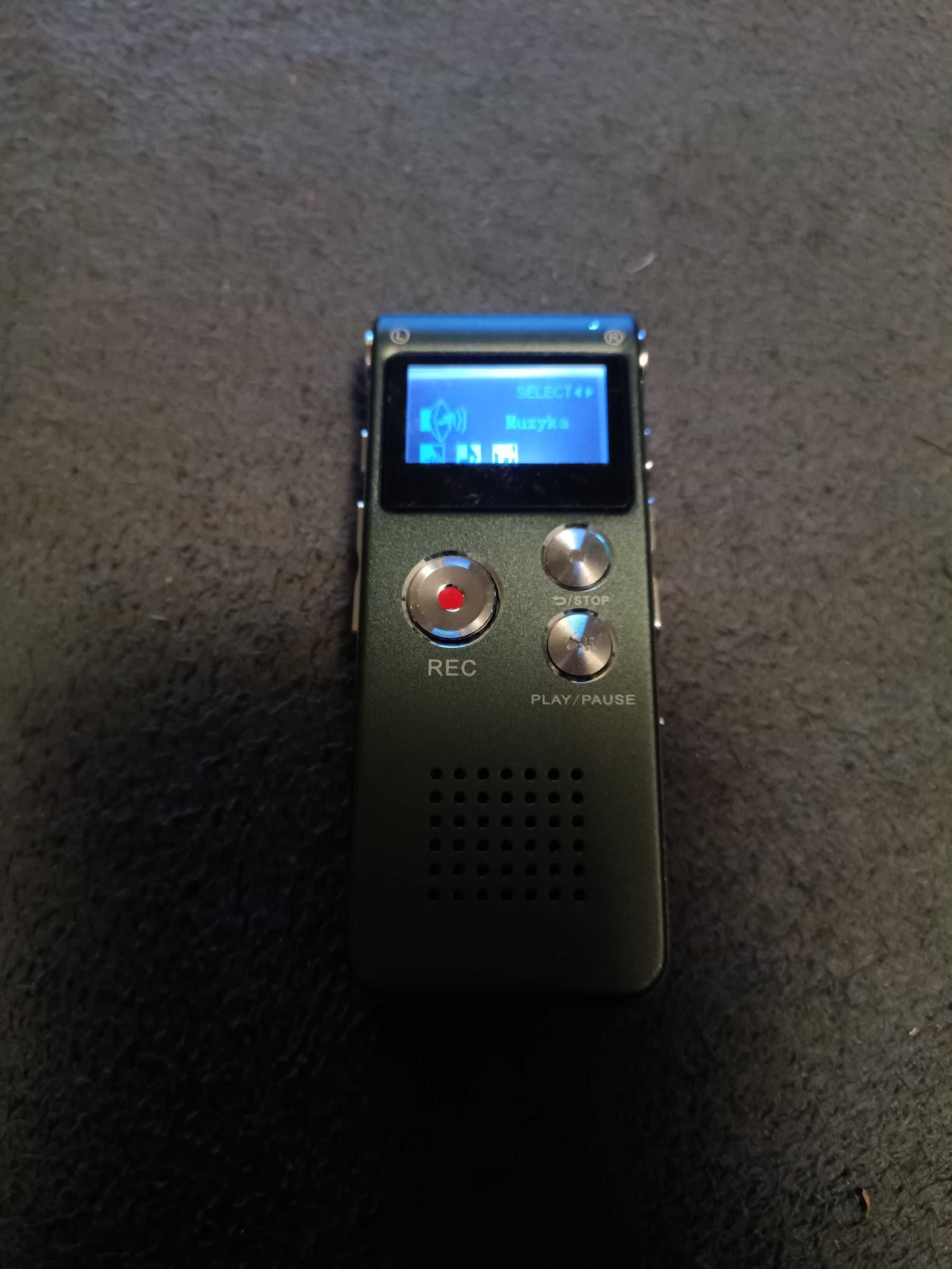 Dyktafon cyfrowy mikrofon rejestrator dźwięku głosu audio pamięć 8GB