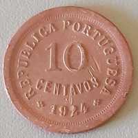 10 Centavos de 1924 Republica Portuguesa