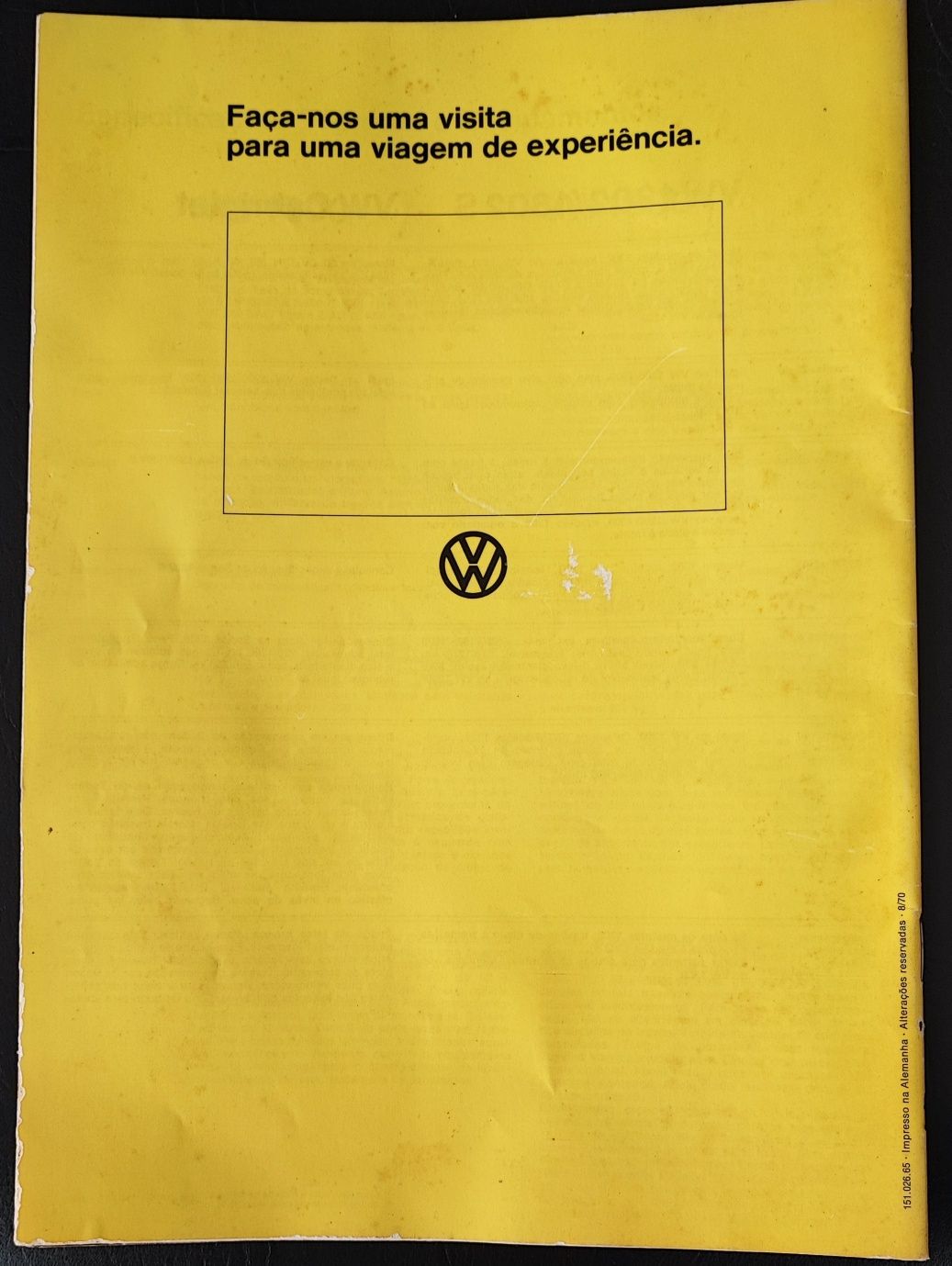 Brochura/Catálogo VW "Os Carochas"