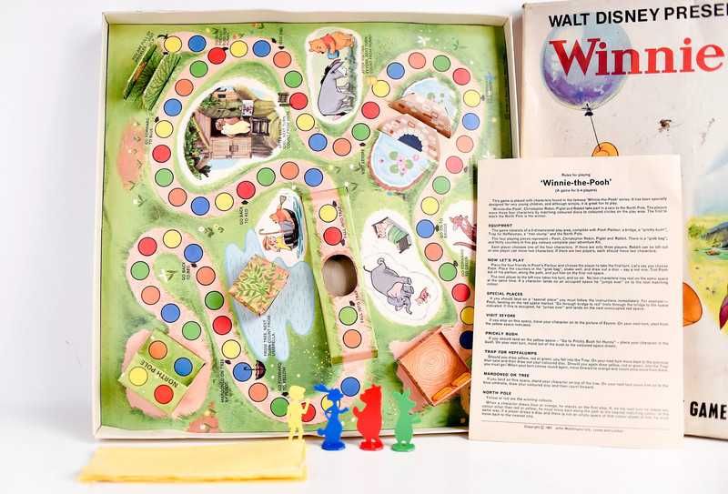 Gra Planszowa - Walt Disney z 1967 r. Winnie the pooh Game