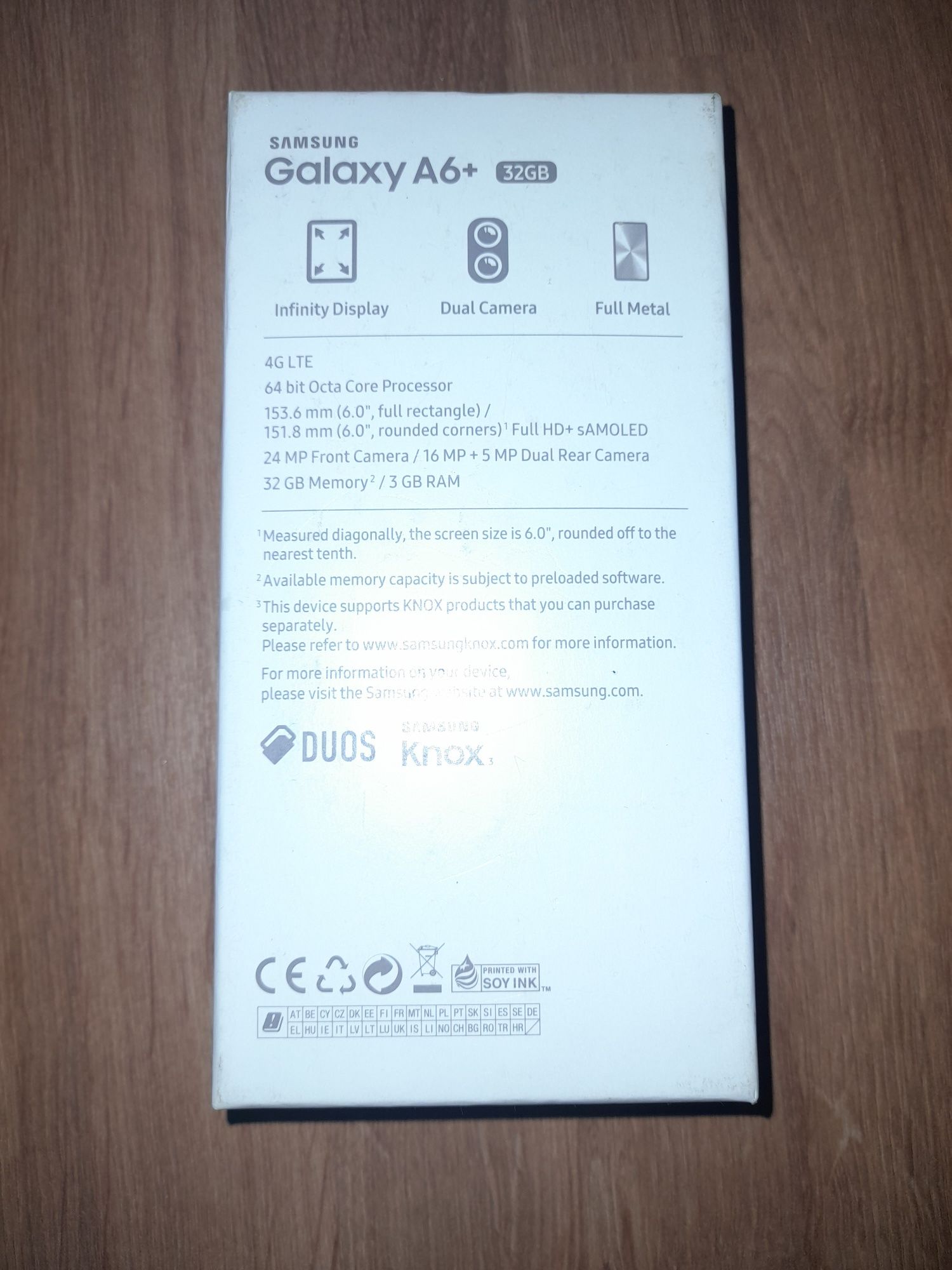 Samsung A6+ 32gb novo