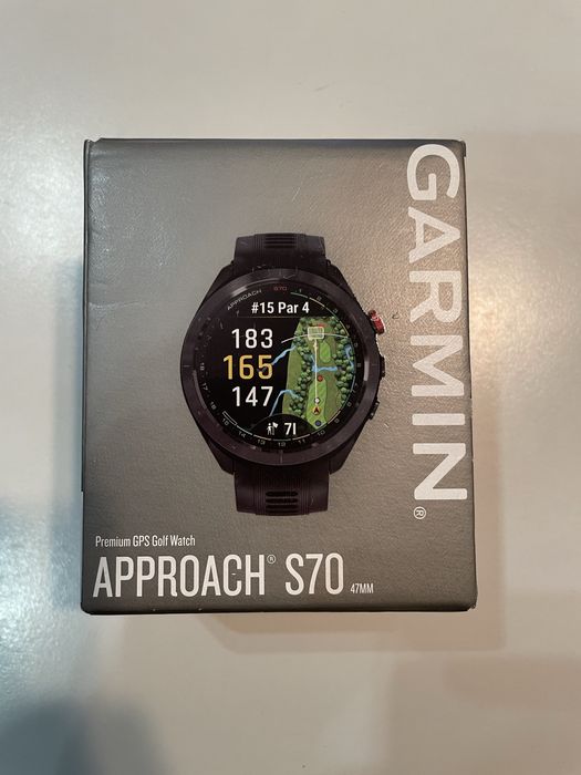 Garmin Approach S70 47mm B. Ceramic Bezel w. Black S.Band 010-02746-02