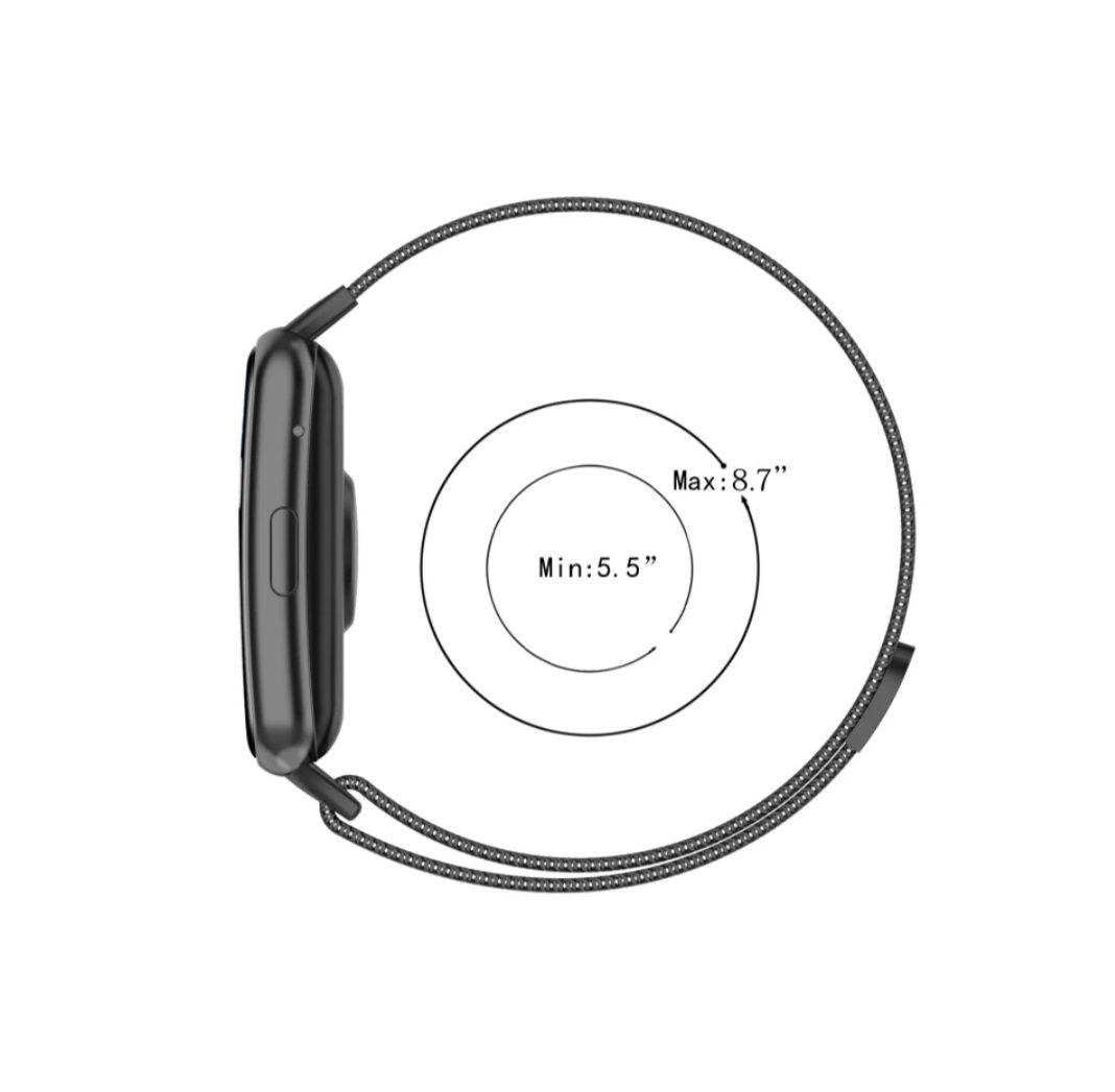 Huawei watch fit bransoleta MESH pasek opaska magnetyczna CZARNA