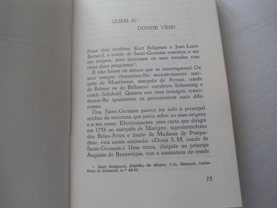 O Enigmático Conde de S. Germain de Pierre Ceria e Francois Ethuin