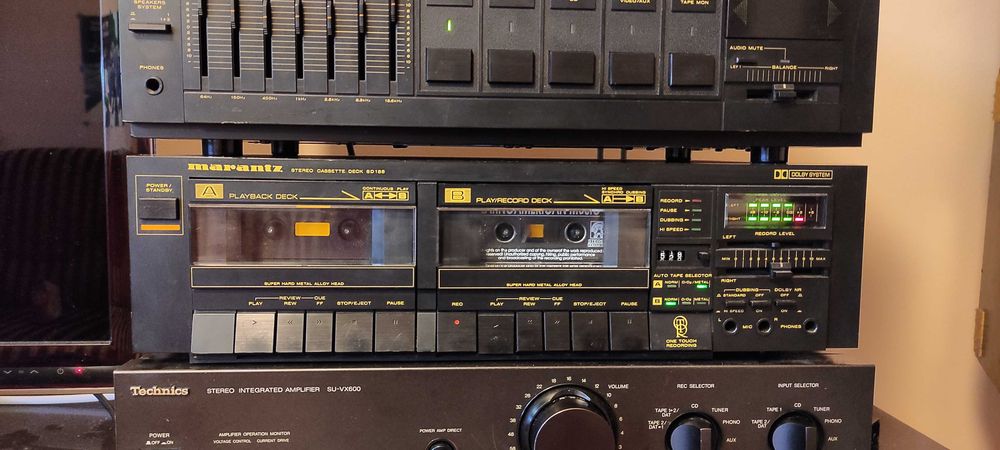 Wieża amplituner Marantz TA-52, magnetofon kasetowy Marantz SD 155