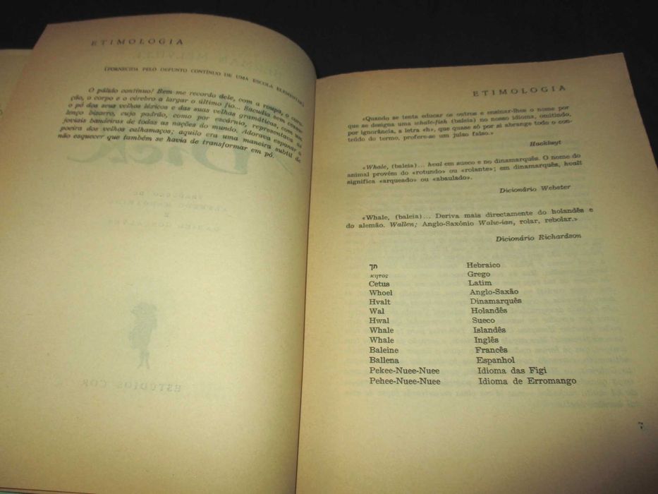 Livro Moby Dick Herman Melville Estúdios Cor 1962