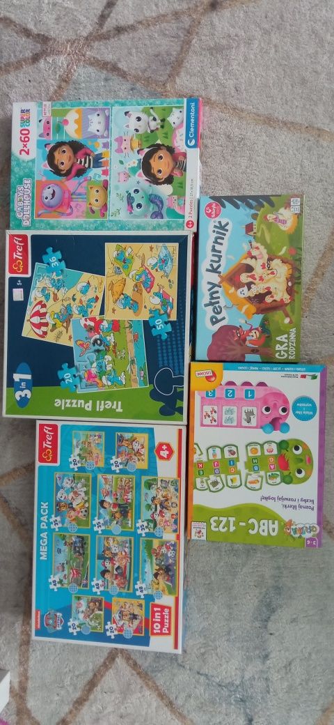 Zestaw dwie gry i puzzle