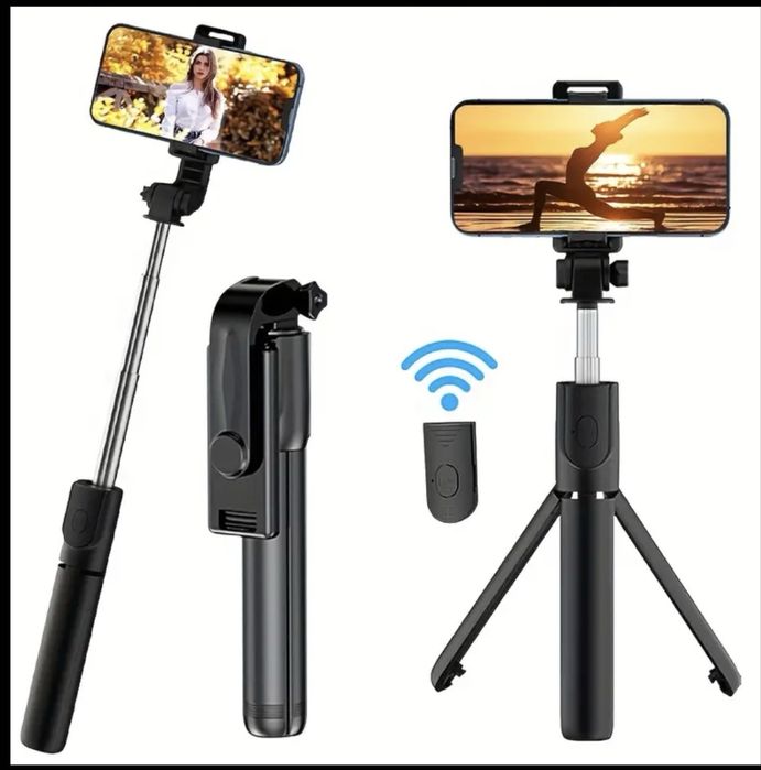 Селфи-палка 3 в 1 с треногой и Bluetooth-пультом штатив