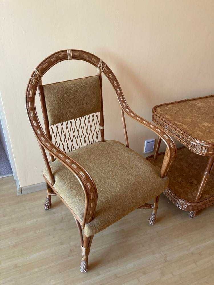 komplet mebli z wikliny