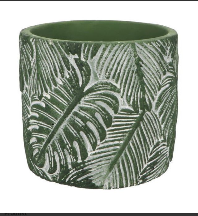 Doniczka ceramiczna cylinder zielona