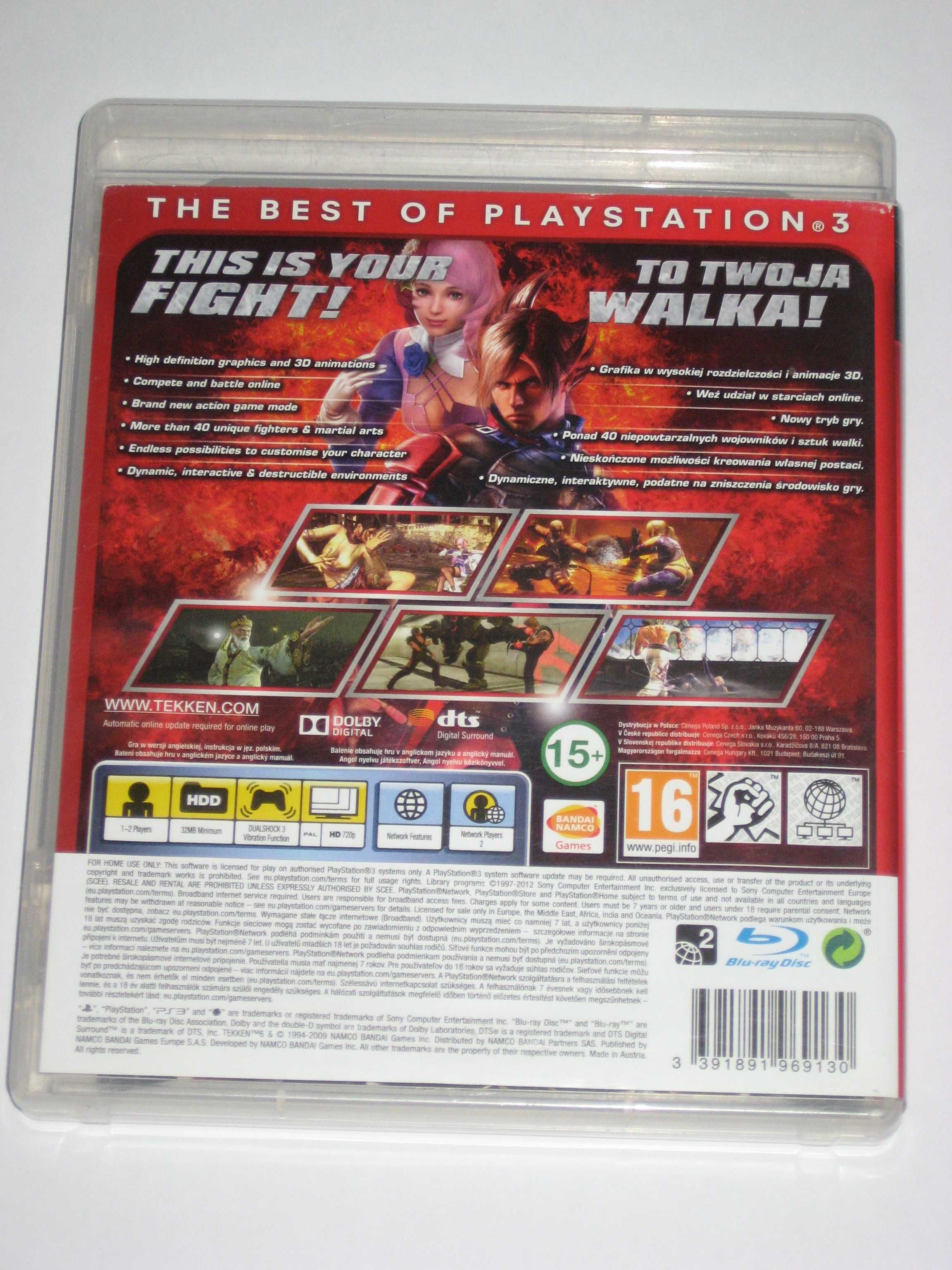 TEKKEN 6 PS3 Play Station 3 jak NOWA!! 3xA! PS3