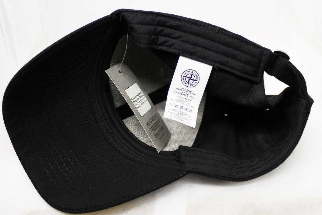 Кепка Stone Island чоловіча жіноча чорна one size Стон Айленд з патчем