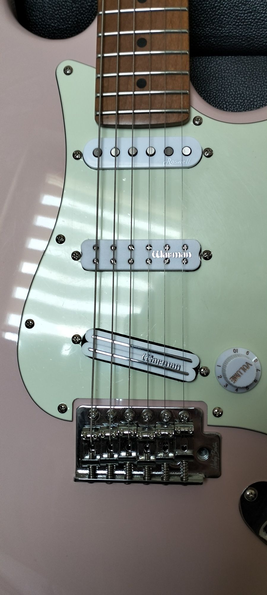 Harley Benton ST-62CC MN Shell Pink wymienione przetworniki