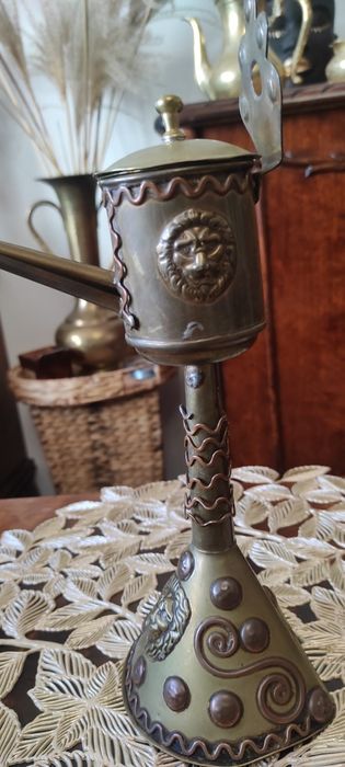 Lampa oliwna mosiężna