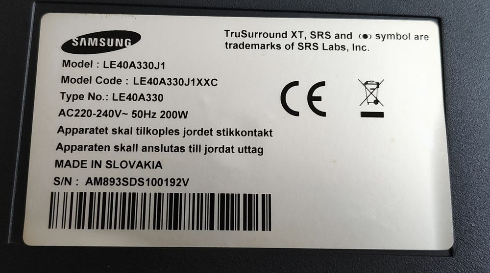 Stary telewizor Samsung LCD 40'