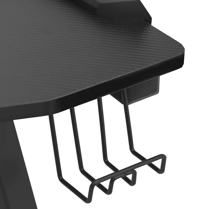 Vidaxl Biurko Z Led I Nogami W Kształcie Y, Czarne, 110X60X75 Cm