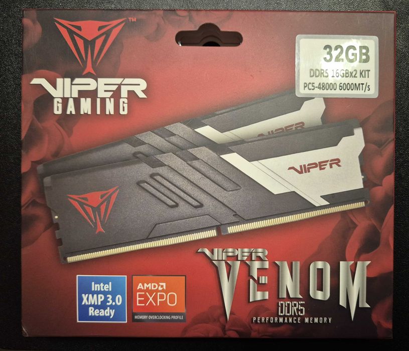 Pamięć RAM Patriot Viper Venom DDR5 32GB 2X16GB 6000MHz CL30 UDIMM KIT