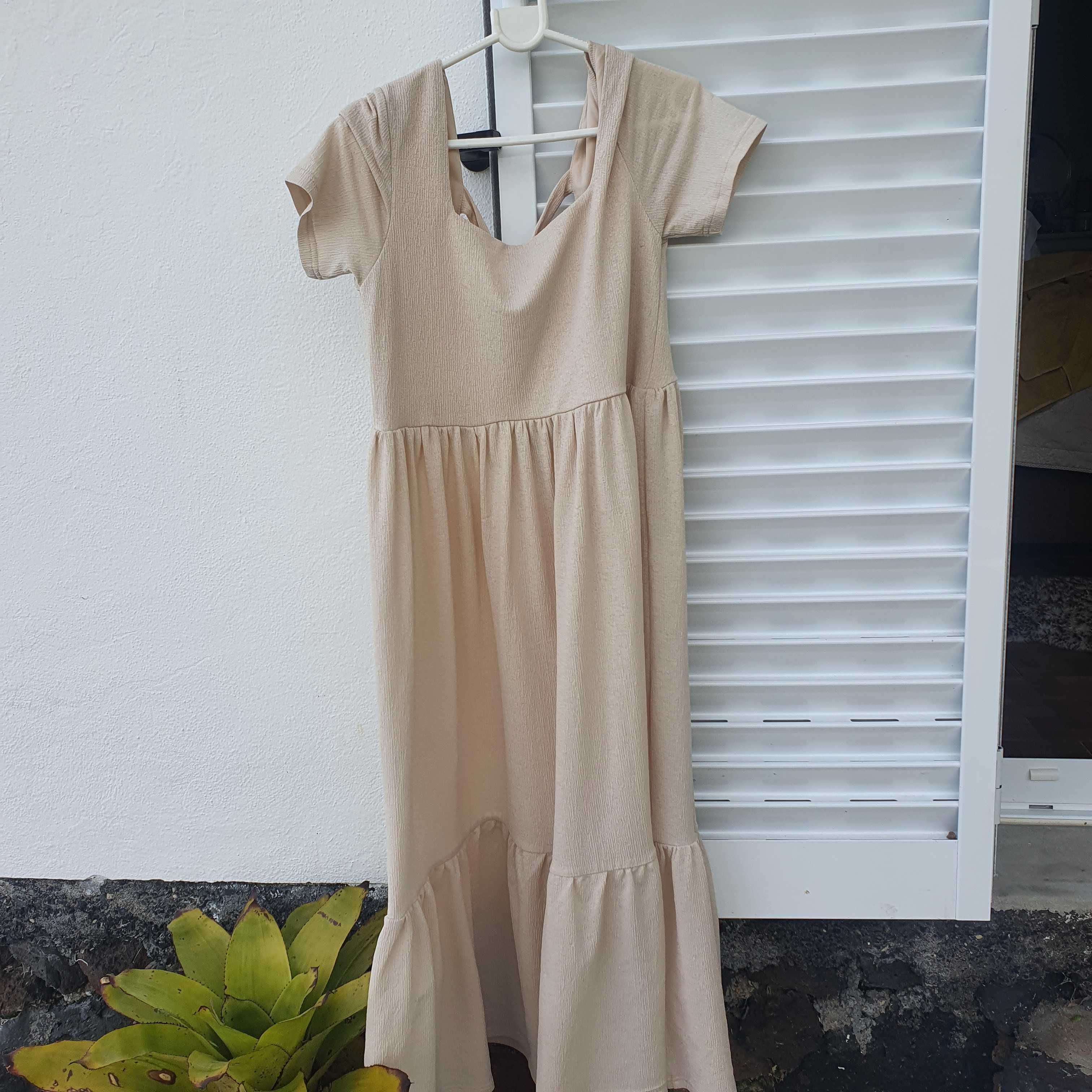 Vestido Midi bege