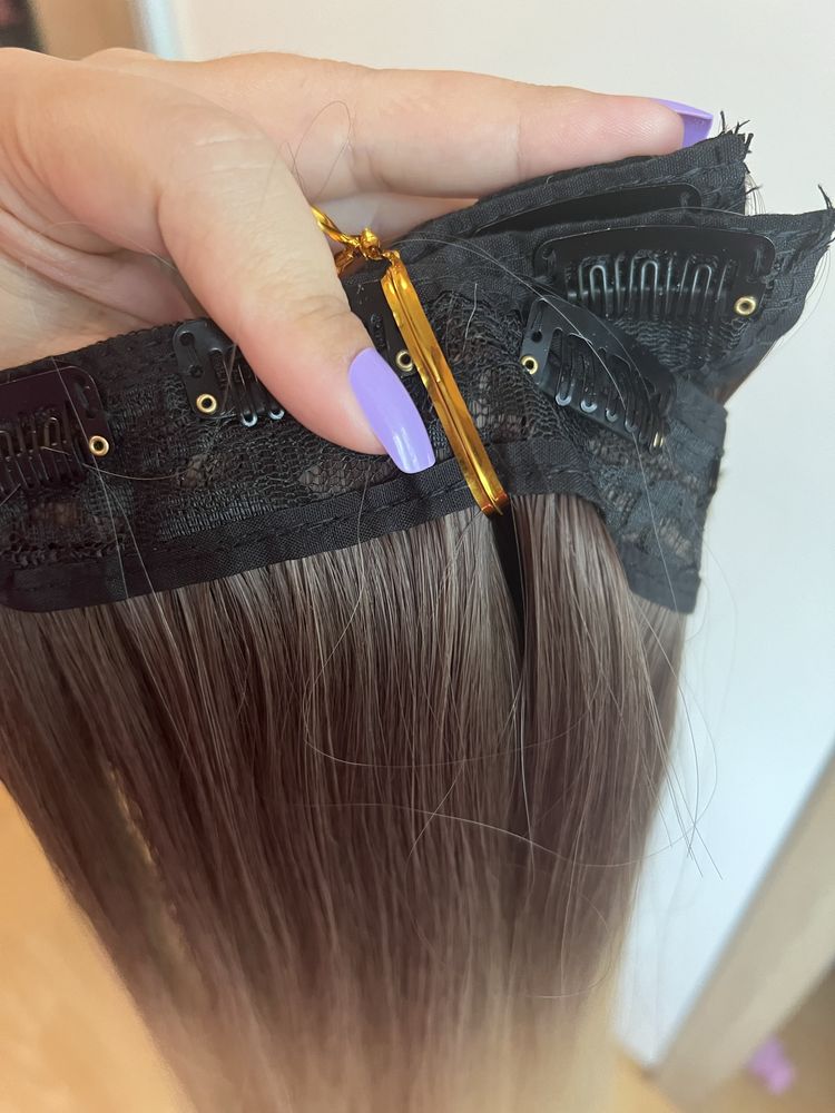 Włosy clip in treska blond ombre