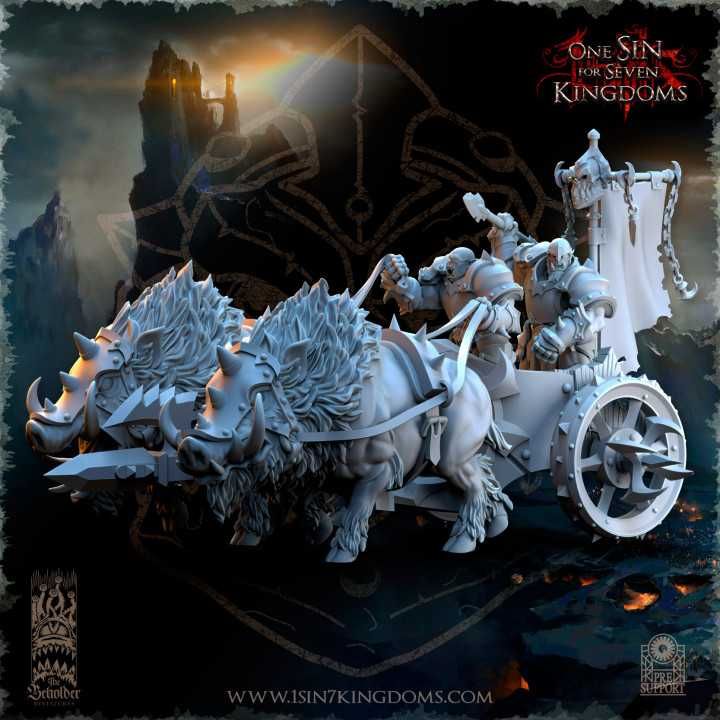 Nestah Orcs Beast Chariot - The Beholder Miniatures