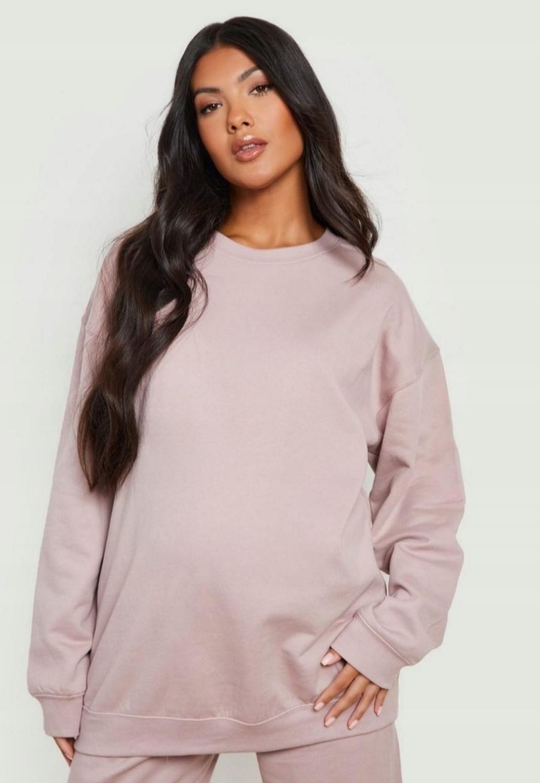 Bluza Boohoo pudrowy róż rozmiar S