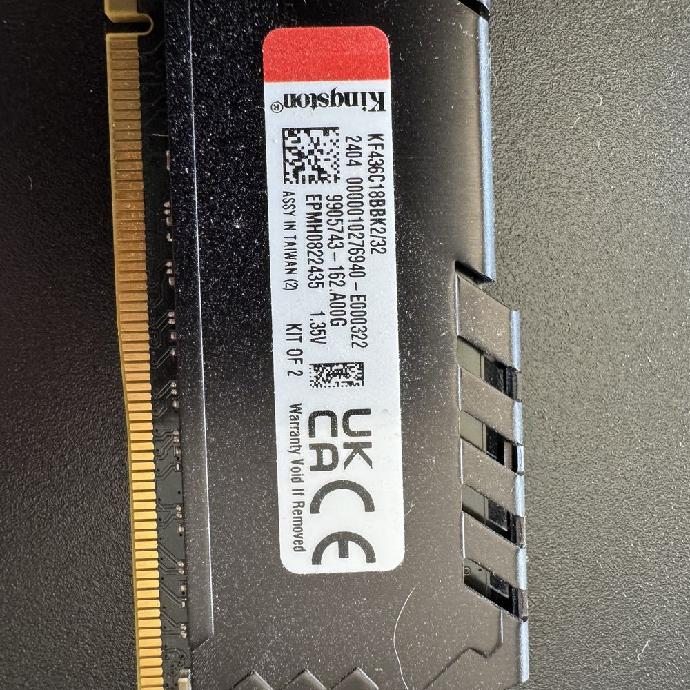 Ram DDR4 Kingston Fury Beast 32 GB (2x16) 3600 MHz